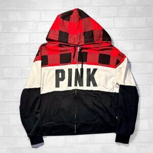 PINK Victoria’s Secret Plaid Zip Up